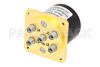 SP4T Electromechanical Relay Normally Open Switch, DC to 40 GHz, 3W, 12V, 2.92mm