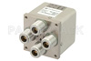 Transfer Electromechanical Relay Latching Switch, DC to 12.4 GHz, 50W, 28V Indicators, TTL, Self Cut Off, Diodes, N