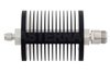 3 dB Fixed Attenuator, SMA Male to N Female Black Anodized Aluminum Heatsink Body Rated to 25 Watts Up to 18 GHz