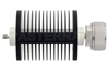 50 dB Fixed Attenuator, SMA Female to 7/16 DIN Male Black Anodized Aluminum Heatsink Body Rated to 25 Watts Up to 6 GHz