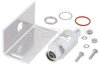 Type N F/M In/Out Bulkhead Coax RF Surge Protector, 698MHz - 2.7GHz, DC Block, 500W, IP67, 40kA, Filter with Bracket