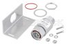 7/16 F/M In/Out Bulkhead Coax RF Surge Protector, 698MHz - 2.16GHz, DC Block, 500W, IP67, 40kA, Filter, BiDirect, Low PIM -163 dBc