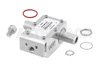 Type N F/F In/Out Coax RF Surge Protector, 800MHz - 2.5GHz, DC Pass, 300W, IP67, 20kA, Hybrid, Bracket Toward Body