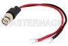 75 Ohm BNC Male to Spade Lug Adapter Breakout With 6 Inch Length Using Red and Black Wires