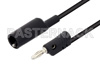 Banana Plug to Alligator Clip Cable 12 Inch Length Using Black Wire