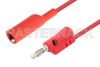 Banana Plug to Alligator Clip Cable 12 Inch Length Using Red Wire