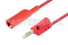 Banana Plug to Alligator Clip Cable 18 Inch Length Using Red Wire