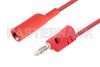 Banana Plug to Alligator Clip Cable 24 Inch Length Using Red Wire