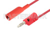 Banana Plug to Alligator Clip Cable 48 Inch Length Using Red Wire