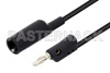 Banana Plug to Alligator Clip Cable 6 Inch Length Using Black Wire