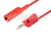 Banana Plug to Alligator Clip Cable 6 Inch Length Using Red Wire