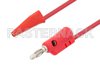 Banana Plug to Mini Alligator Clip Cable 12 Inch Length Using Red Wire