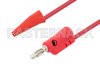 Banana Plug to Mini Alligator Clip Cable 18 Inch Length Using Red Wire