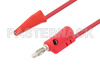 Banana Plug to Mini Alligator Clip Cable 24 Inch Length Using Red Wire