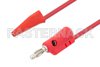 Banana Plug to Mini Alligator Clip Cable 36 Inch Length Using Red Wire