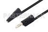 Banana Plug to Mini Alligator Clip Cable 6 Inch Length Using Black Wire