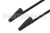 Mini Alligator Clip to Mini Alligator Clip Cable 24 Inch Length Using Black Wire