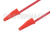 Mini Alligator Clip to Mini Alligator Clip Cable 24 Inch Length Using Red Wire