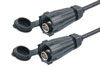 Waterproof IP68 75 Ohm BNC Male (Plug) to 75 Ohm BNC Male (Plug) Cable Using 75 Ohm RG6 Coax, Black