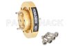 WR-10 Waveguide Bulkhead Adapter UG-387/U-Mod Round Cover Flange, 75 GHz to 110 GHz