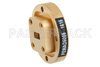 WR-28 Waveguide Bulkhead Adapter UG-599/U Square Cover Flange, 26.5 GHz to 40 GHz