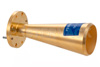WR-19 Waveguide Conical Gain Horn Antenna Operating from 50 GHz to 58 GHz with a Nominal 20 dBi Gain with UG-383/U-Mod Round Cover Flange