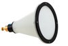 WR-12 Waveguide Lens Horn Antenna Operating from 72 GHz to 82 GHz with a Nominal 37 dBi Gain with UG-387/U Round Cover Flange