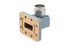 WR-90 CPR-90G Grooved Flange to Type N Male Waveguide to Coax Adapter, 8.2 GHz to 12.4 GHz, X Band, Aluminum, Paint