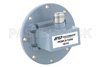 WR-187 UG-407/U Round Cover Flange to Type N Female Waveguide to Coax Adapter, 3.95 GHz to 5.85 GHz, J Band, Aluminum, Paint