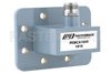 WR-187 CPR-187G Grooved Flange to Type N Female Waveguide to Coax Adapter, 3.95 GHz to 5.85 GHz, J Band, Aluminum, Paint