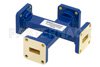 WR-42 Waveguide 50 dB Crossguide Coupler, UG-595/U Square Cover Flange, 18 GHz to 26.5 GHz, Bronze