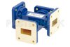 WR-75 Waveguide 40 dB Crossguide Coupler, Square Cover Flange, 10 GHz to 15 GHz, Bronze