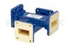 WR-112 Waveguide 50 dB Crossguide Coupler, UG-51/U Square Cover Flange, 7.05 GHz to 10 GHz, Bronze