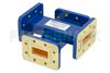 WR-112 Waveguide 50 dB Crossguide Coupler, CPR-112G Flange, 7.05 GHz to 10 GHz, Bronze