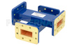 WR-137 Waveguide 40 dB Crossguide Coupler, CPR-137G Flange, 5.85 GHz to 8.2 GHz, Bronze