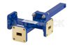 WR-34 Waveguide 20 dB Crossguide Coupler, 3 Port UG-1530/U Square Cover Flange, 22 GHz to 33 GHz, Bronze