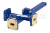 WR-34 Waveguide 40 dB Crossguide Coupler, 3 Port UG-1530/U Square Cover Flange, 22 GHz to 33 GHz, Bronze