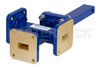 WR-51 Waveguide 20 dB Crossguide Coupler, 3 Port Square Cover Flange, 15 GHz to 22 GHz, Bronze