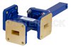 WR-51 Waveguide 40 dB Crossguide Coupler, 3 Port Square Cover Flange, 15 GHz to 22 GHz, Bronze