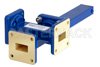 WR-62 Waveguide 50 dB Crossguide Coupler, 3 Port UG-419/U Square Cover Flange, 12.4 GHz to 18 GHz, Bronze