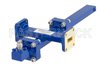 WR-42 Waveguide 20 dB Crossguide Coupler, UG-595/U Square Cover Flange, SMA Female Coupled Port, 18 GHz to 26.5 GHz, Bronze