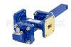 WR-51 Waveguide 30 dB Crossguide Coupler, Square Cover Flange, SMA Female Coupled Port, 15 GHz to 22 GHz, Bronze