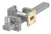 WR-75 Waveguide 50 dB Crossguide Coupler, Square Cover Flange, N Female Coupled Port, 10 GHz to 15 GHz, Bronze