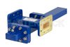 WR-112 Waveguide 50 dB Crossguide Coupler, CPR-112G Flange, SMA Female Coupled Port, 7.05 GHz to 10 GHz, Bronze