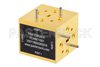 WR-12 Waveguide Magic Tee, UG-387/U Round Cover Flange Operating from 60 GHz to 90 GHz