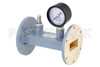 WR-137 Waveguide Pressurizing Section 4.25 Inch Length, UG-344/U Round Cover Flange from 5.85 GHz to 8.2 GHz