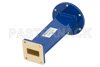 WR-137 to WR-112 Waveguide Transition 6 Inch Length, UG-344/U Round Cover Flange to UG-51/U Square Cover Flange