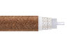 Flexible RG225 Coax Cable Double Shielded with Brown PTFE (FG) Jacket