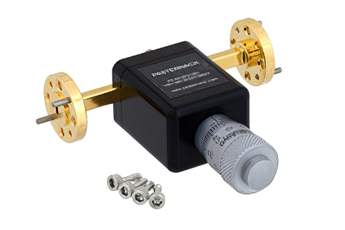 WR-10 波导移相器，0至180度，75 GHz ~110 GHz，UG-387/U-Mod圆盖法兰