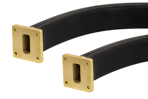 WR-112无缝软波导，12英寸，UG-51/U方盖法兰，工作频率为7.05 GHz至10 GHz